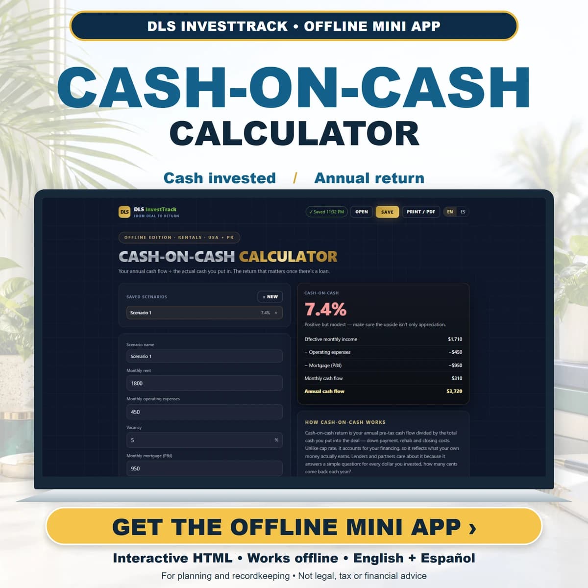 Cash-on-Cash Calculator