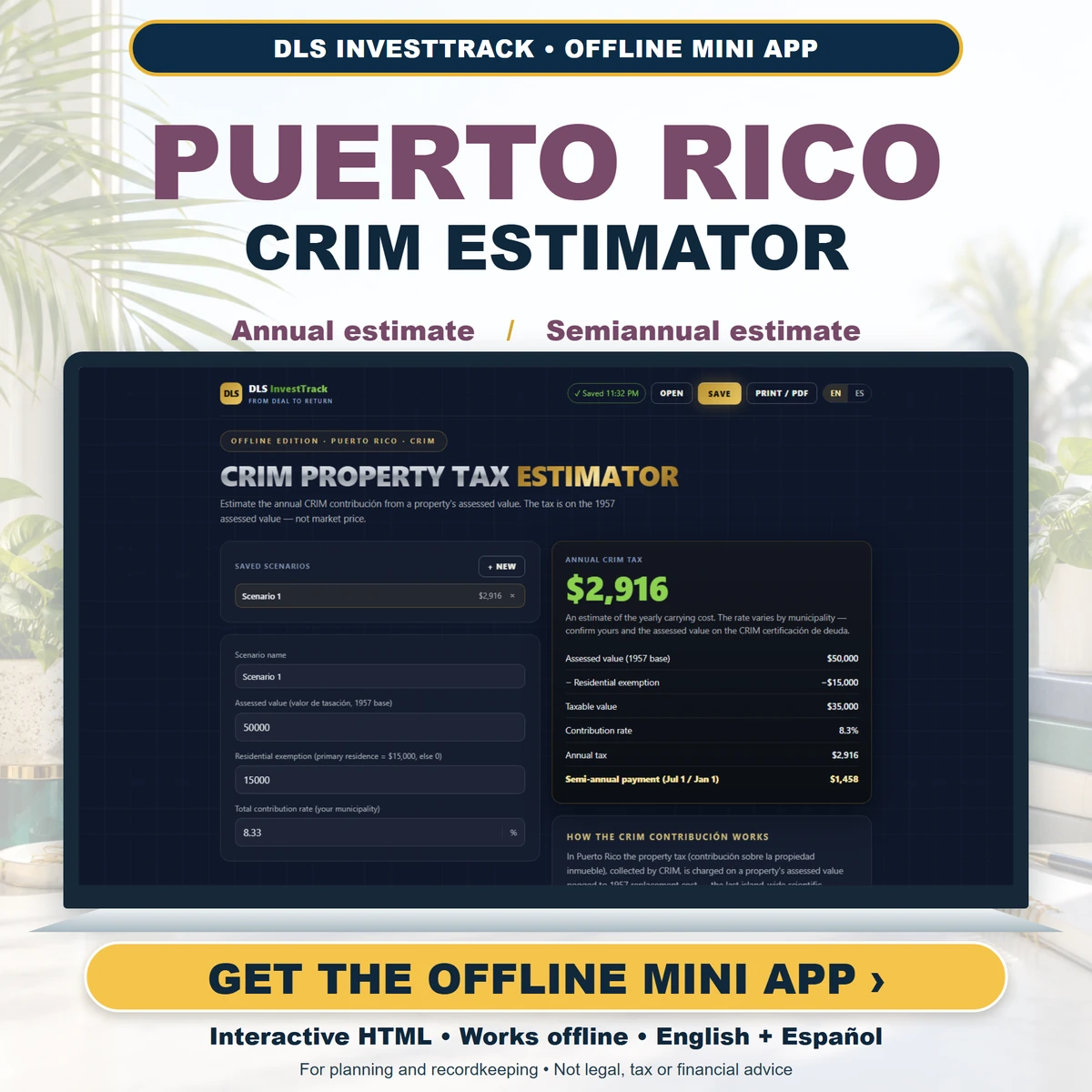 CRIM Property Tax Estimator