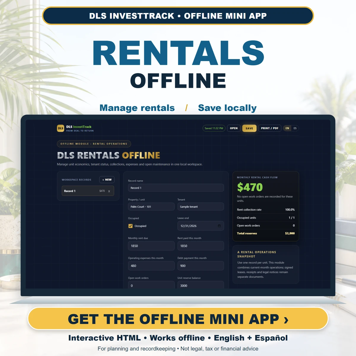 DLS Rentals Offline
