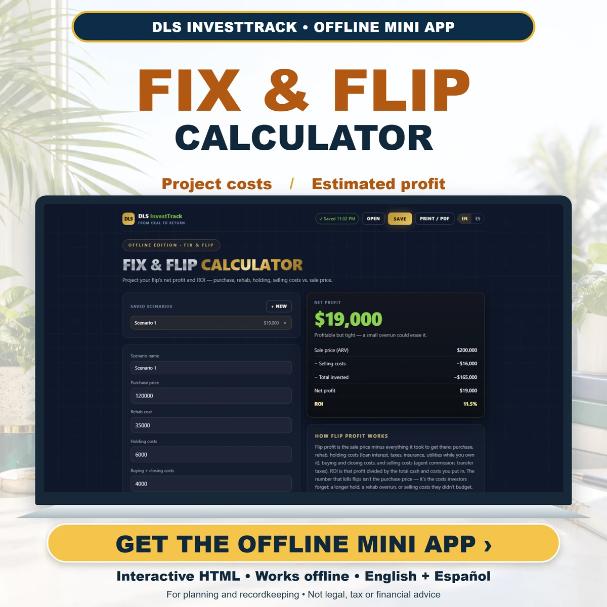 Fix & Flip Calculator