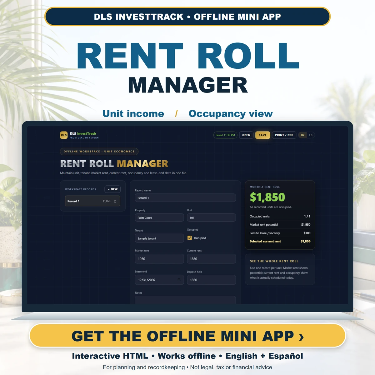 Rent Roll Manager