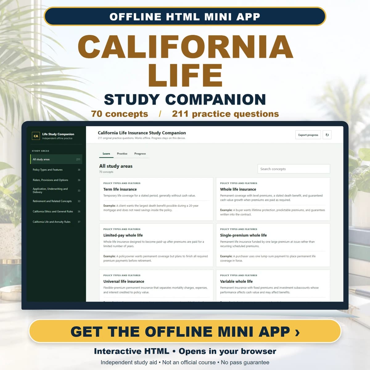 Life Insurance study companions