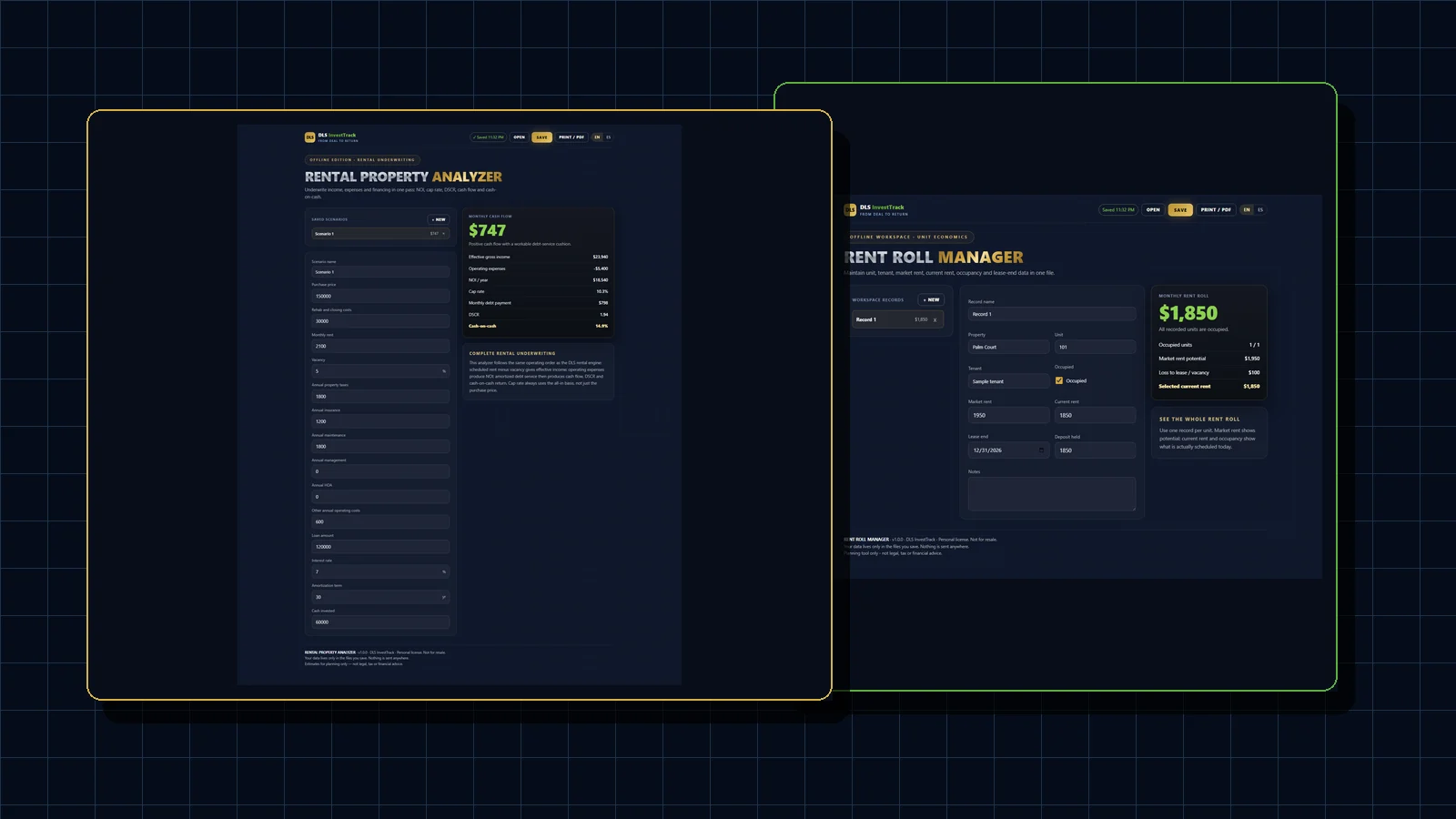 Rental performance mini apps running offline