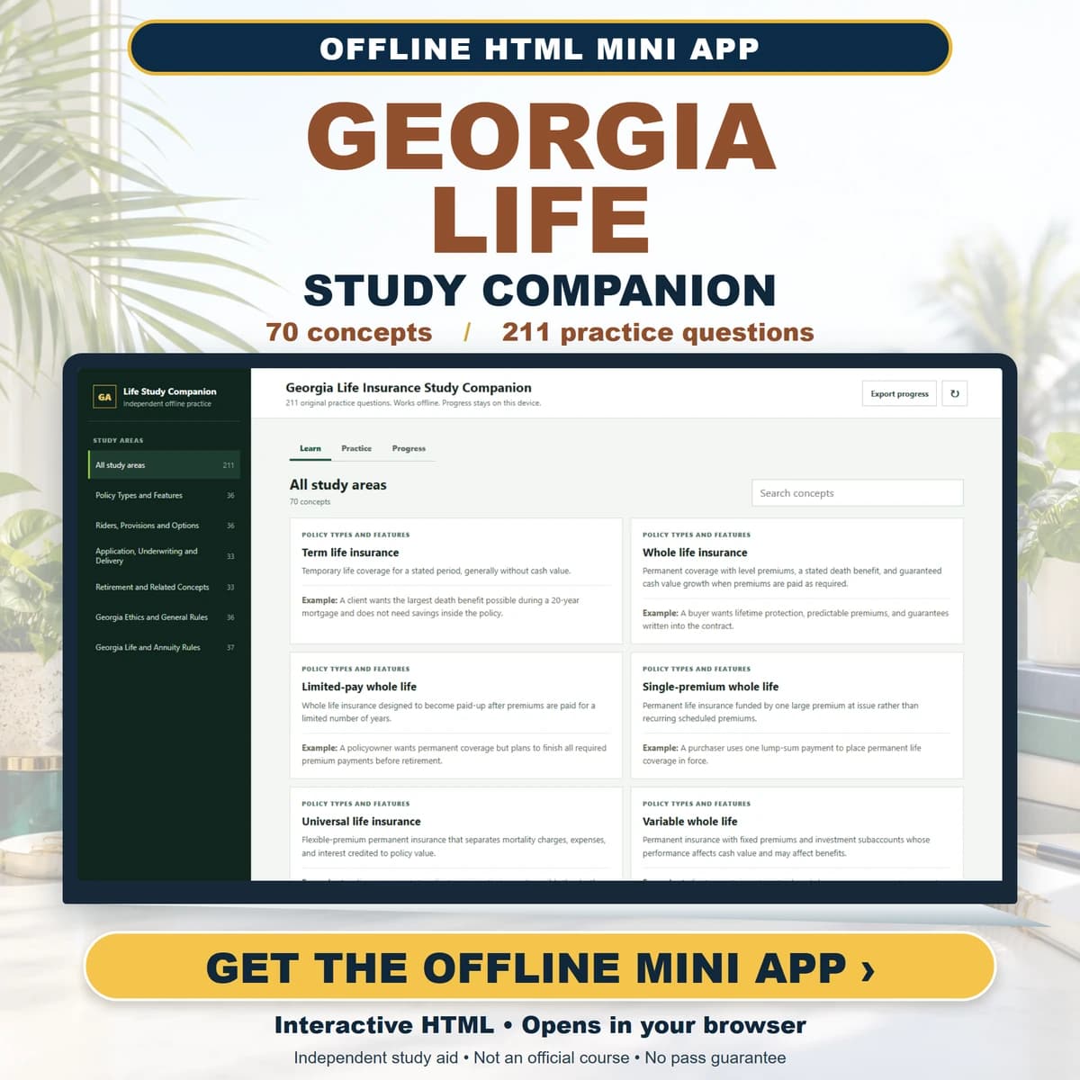 Georgia Life Insurance Study Companion cover