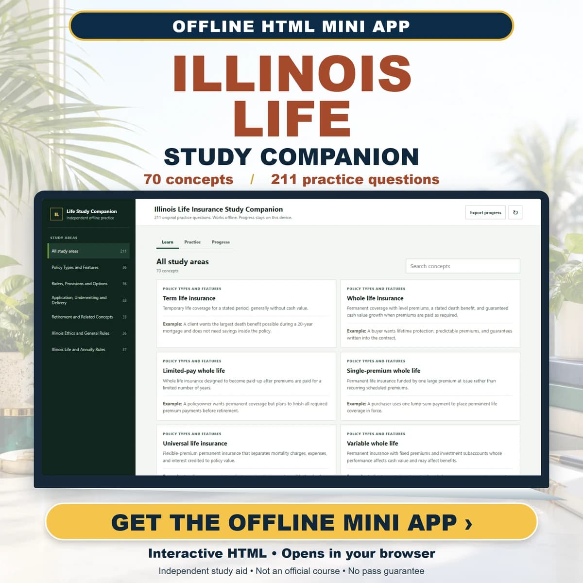 Illinois Life Insurance Study Companion cover