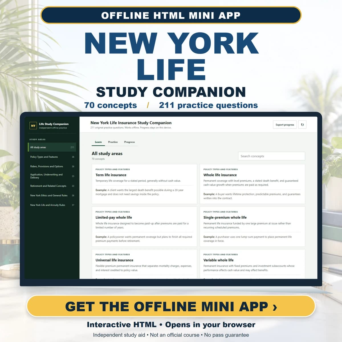 New York Life Insurance Study Companion cover