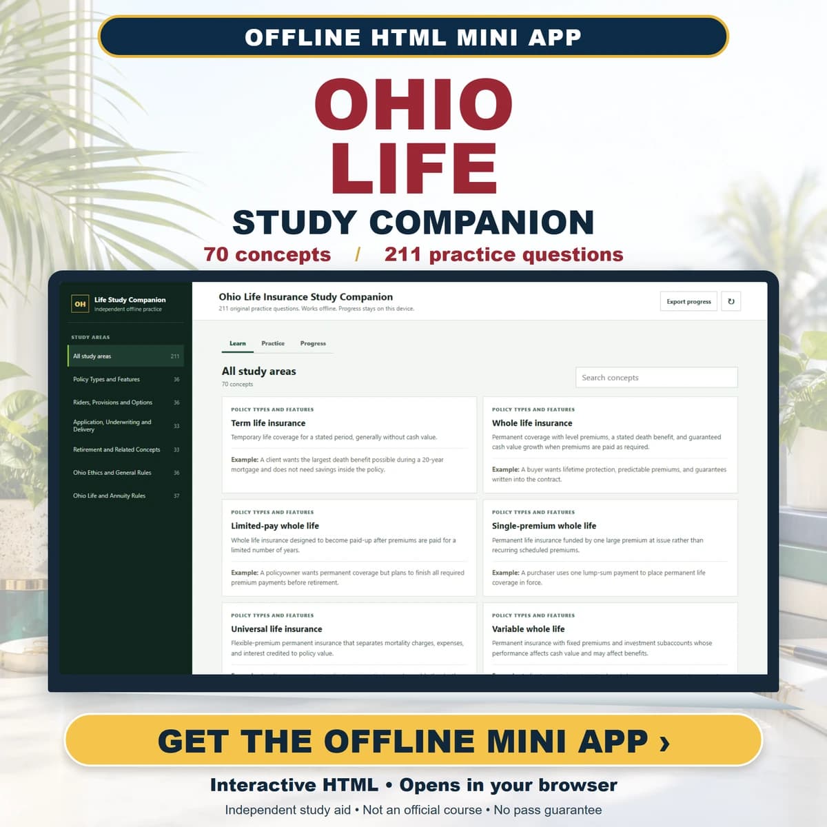Ohio Life Insurance Study Companion cover