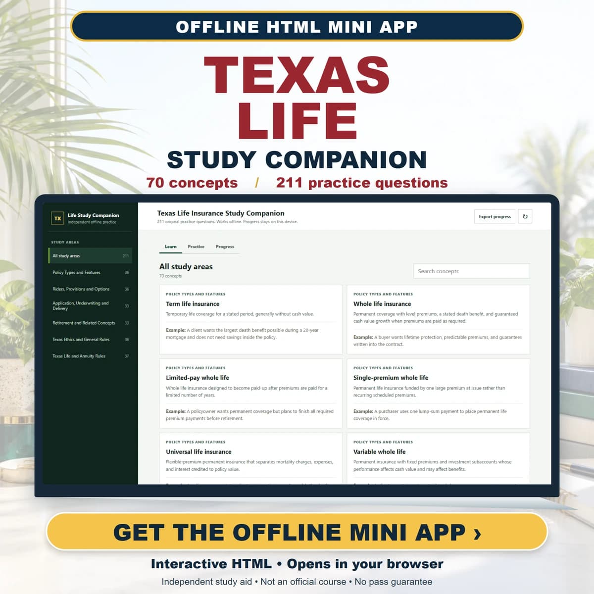 Texas Life Insurance Study Companion cover